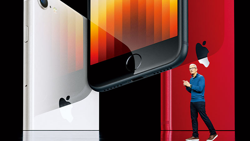 蘋果3月發表會上，執行長庫克推出第3代低價手機搶市，但賣iPhone對推動蘋果收入來說已漸漸乏力